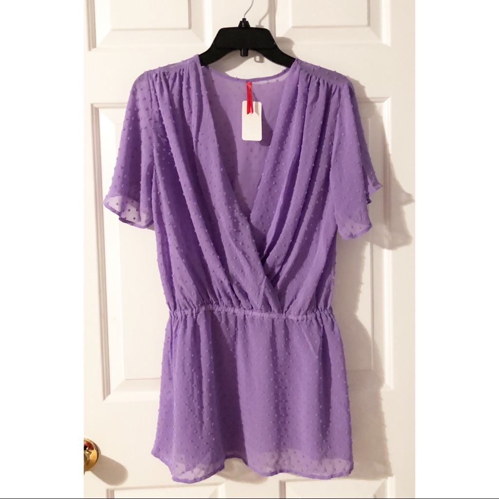 Ruby Ribbon Lavender Top